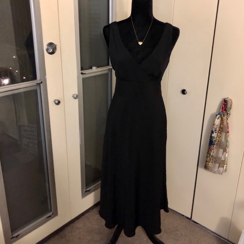 J. Crew 100% Silk Black Dress